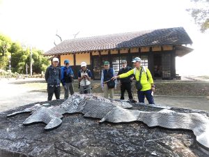 10/12「金山城」の立体模型(尾根全体がが要塞化されている)