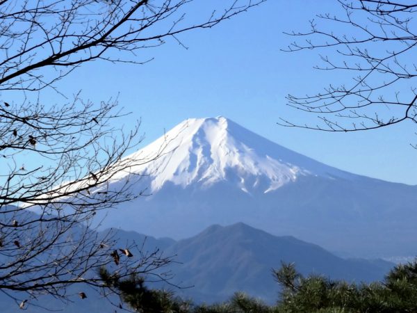3/9百蔵山から冠雪の富士山を見る！