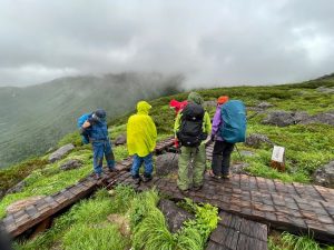 19/27 雲ノ平山荘を出発して、スイス庭園へ立ち寄る