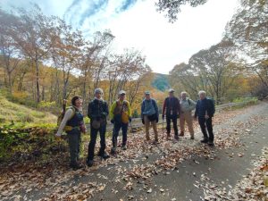 3/8秋晴れの林道で