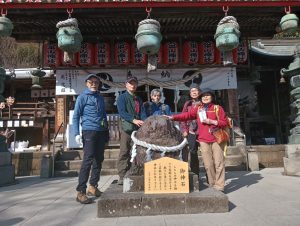 3/8 大平山神社前で
