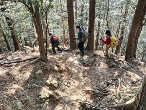 6 晃石山より急な坂道を下る