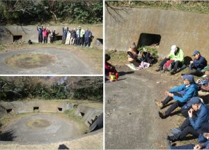 6/12  砲台山で昼食に