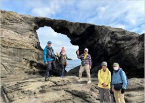 8/9　馬の瀬洞門(高さ8ⅿ幅6ⅿ)にて