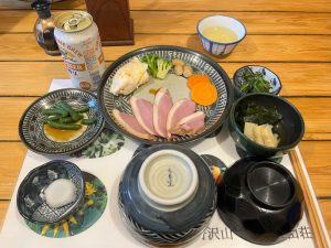 6/15みやま山荘の豪華？な夕食